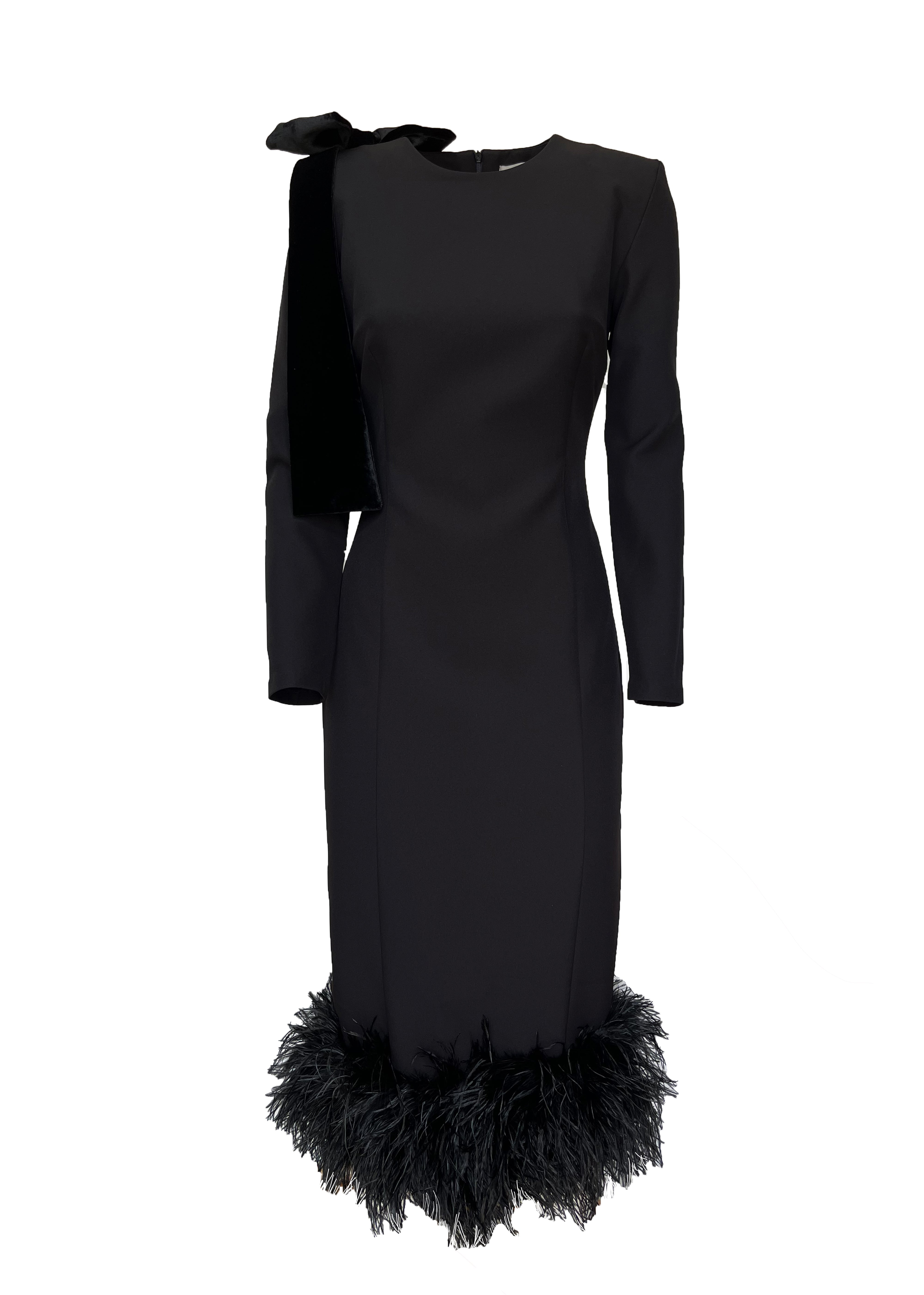 BLACK FEATHER DRESS" LAVIATE BLACK FEATHER DRESS" LAVIATE