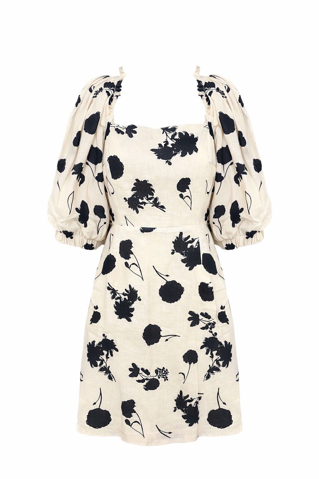 " BLACK FLOWER LINEN "