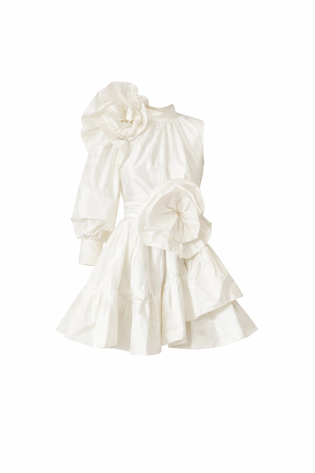 " WHITE TAFFETA FLOWER"
