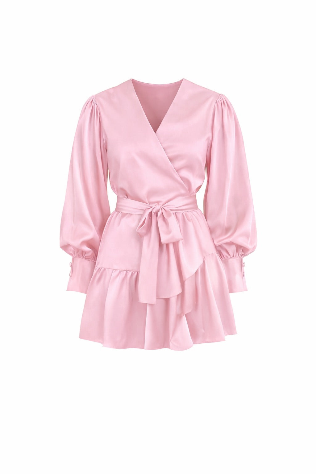 " MAGENTA SILK SHORT DRESS "