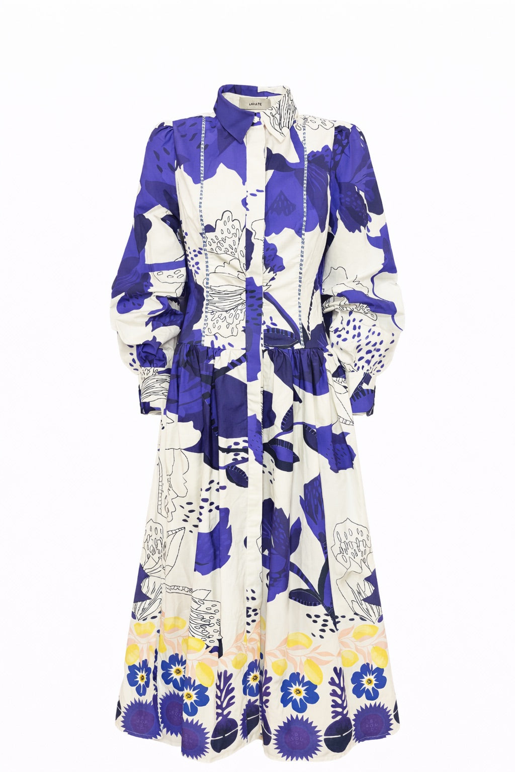 " BLUE LEMON SHIRTDRESS "