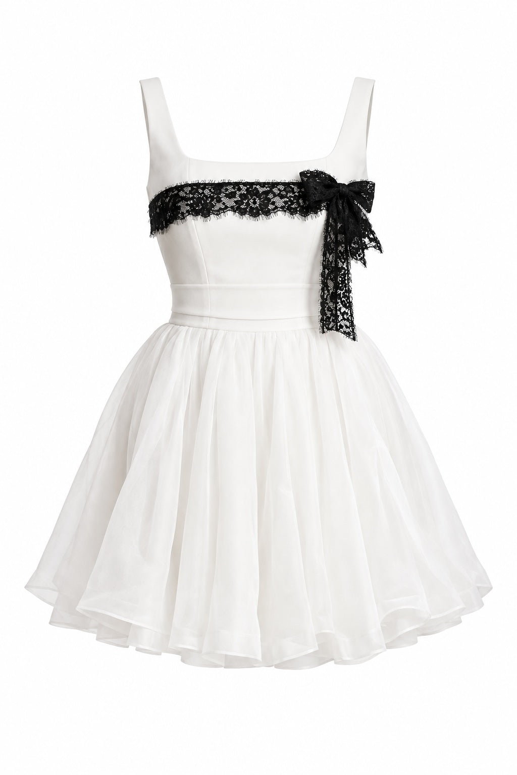 " Black and white little dress "