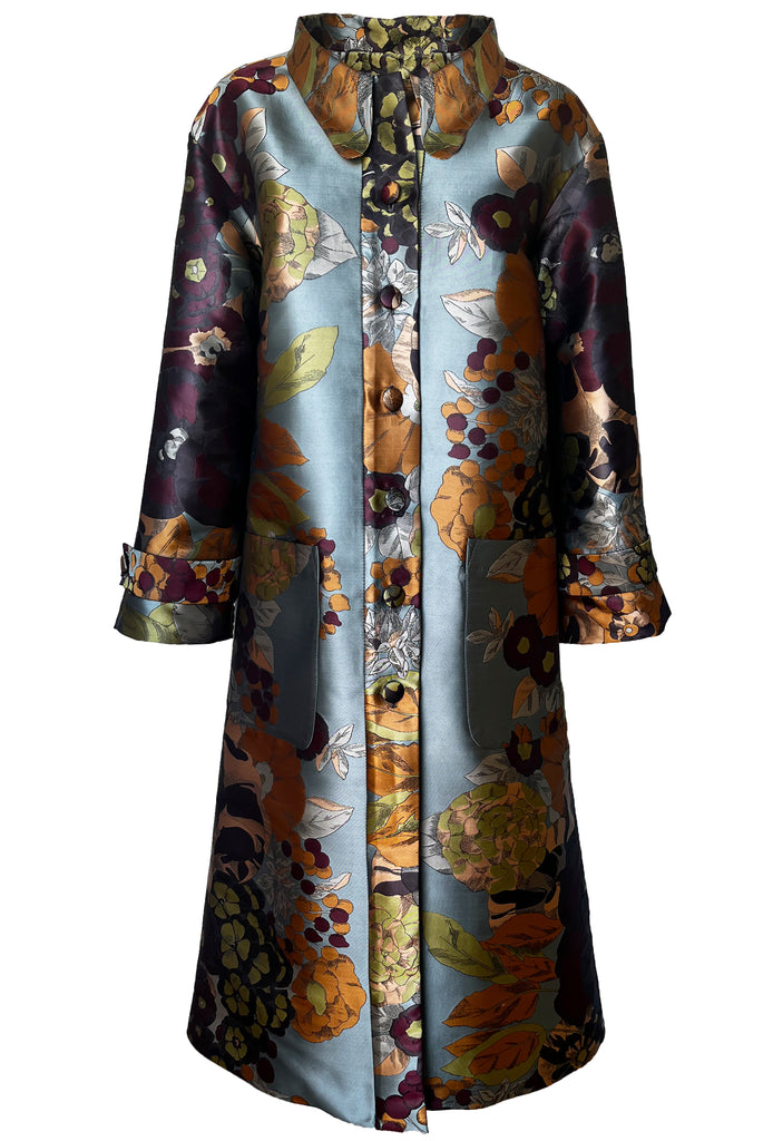 " JACQUARD LONG COAT "