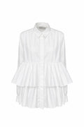" RUFFLE COTTON SHIRT "