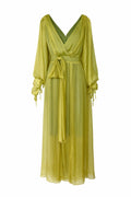 " OLIVE CHIFFON DRESS "