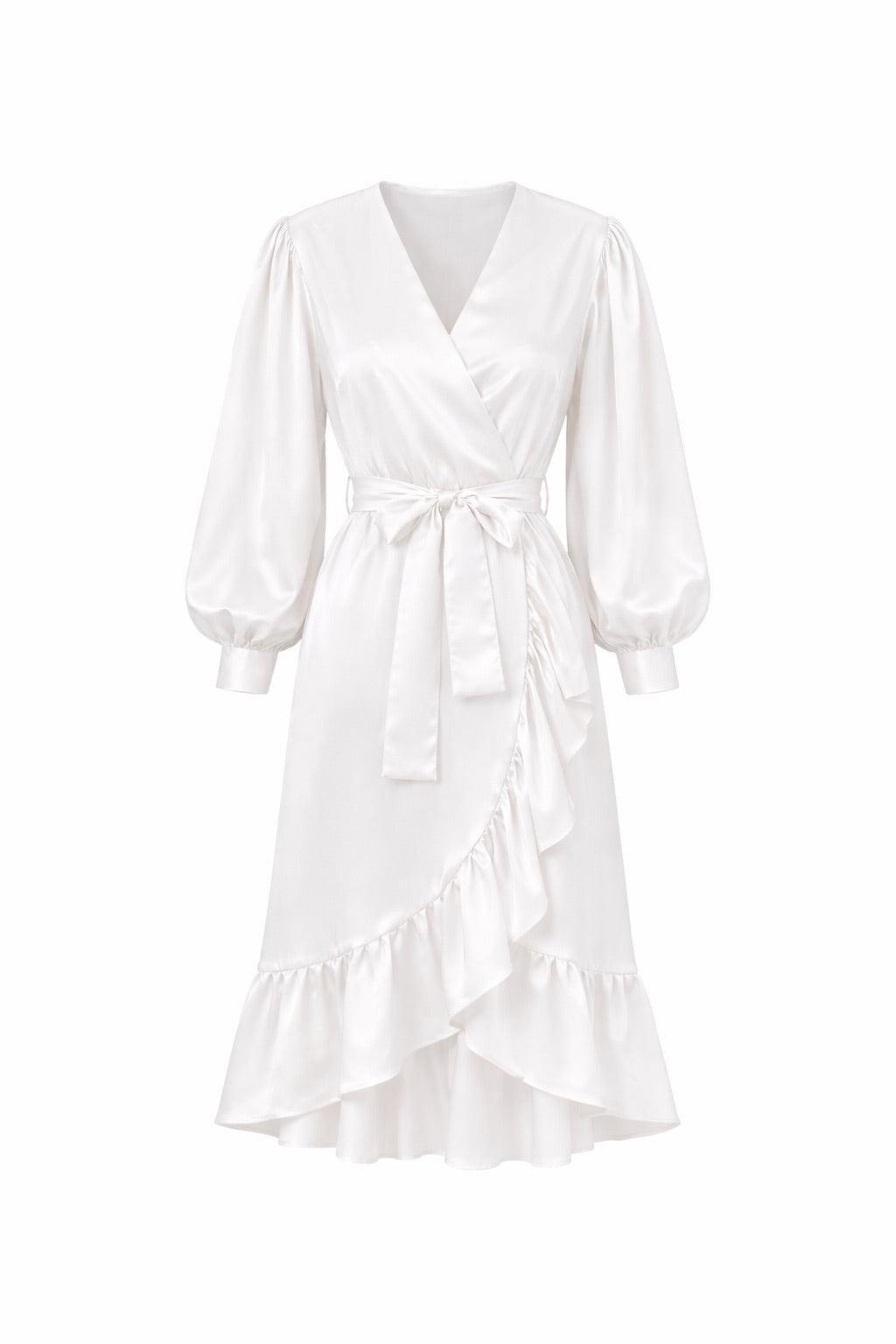 " BLACK SILK WITH RUFFLE DRESS "