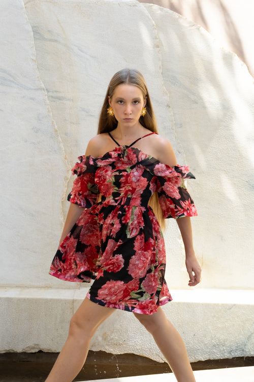 " BLACK ROSE - OFF SHOULDER " 