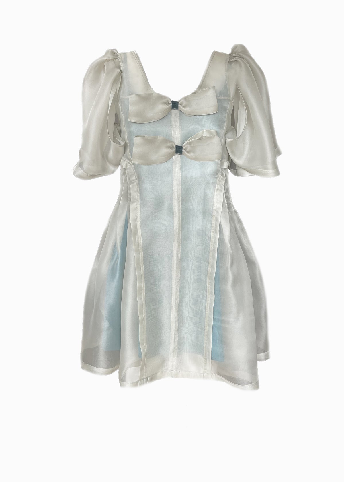 " DUSTY GREEN ORGANZA DRESS "
