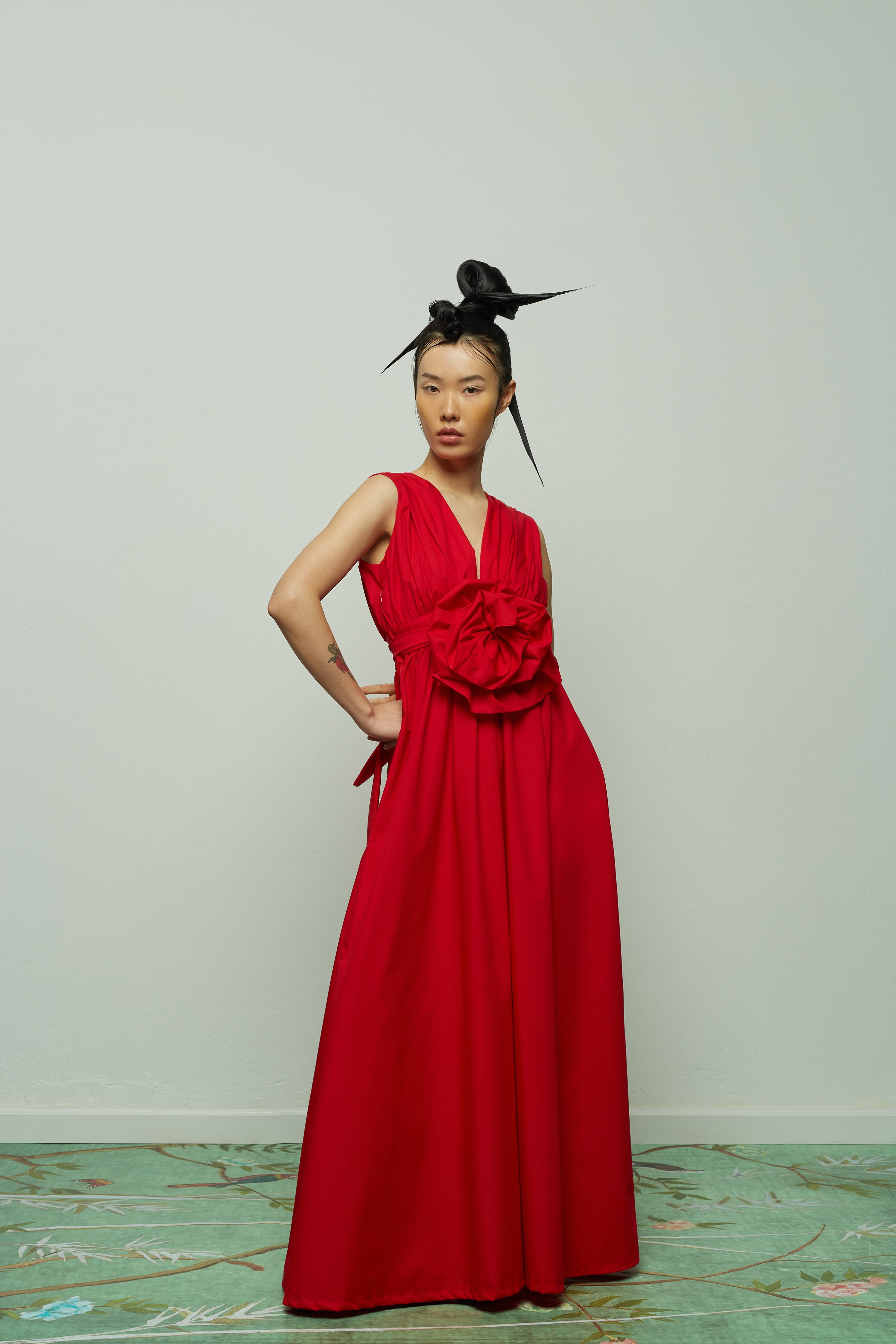 " RED LONG FLOWER "
