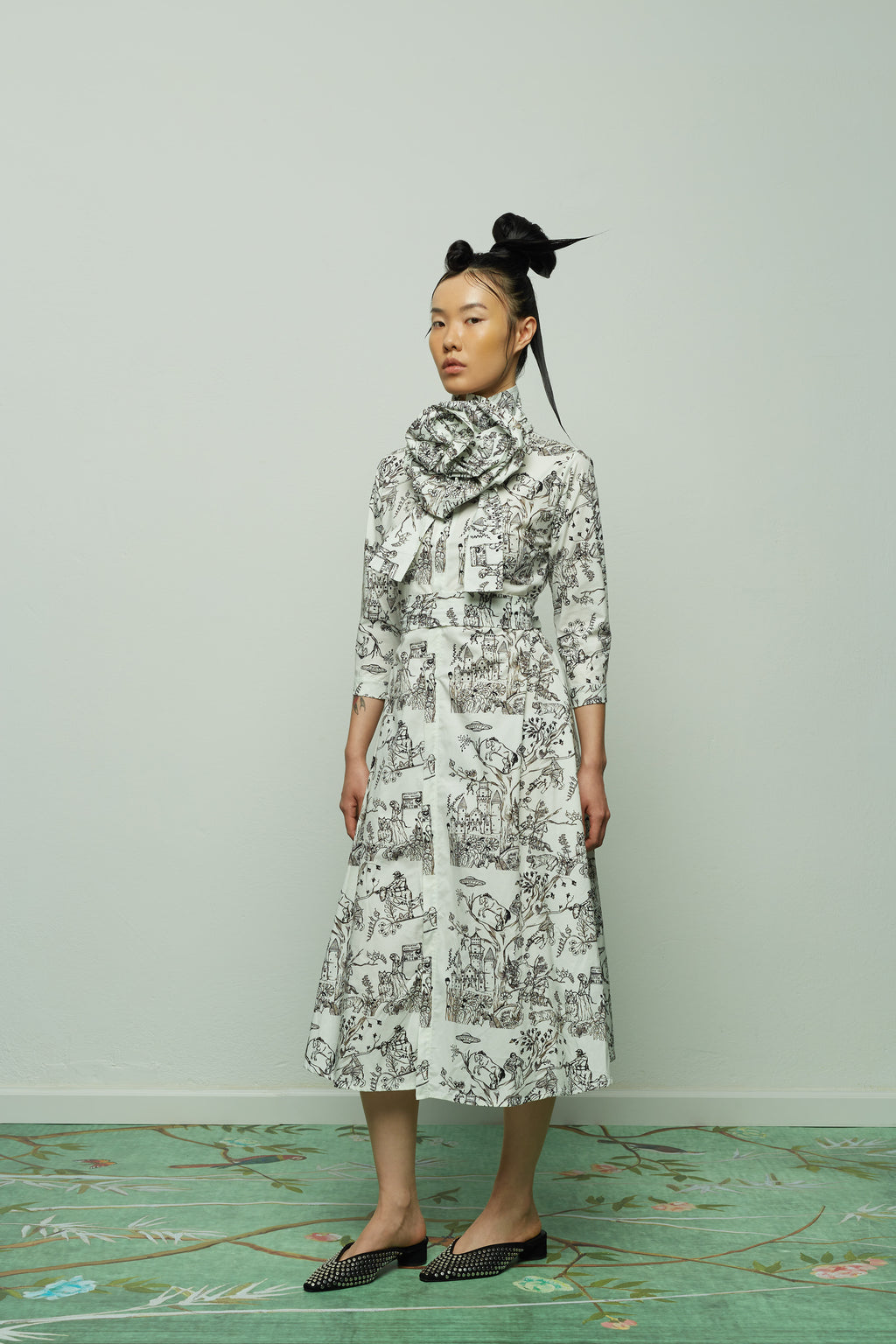 " PINK BUTTERFLIES SHIRT DRESS "