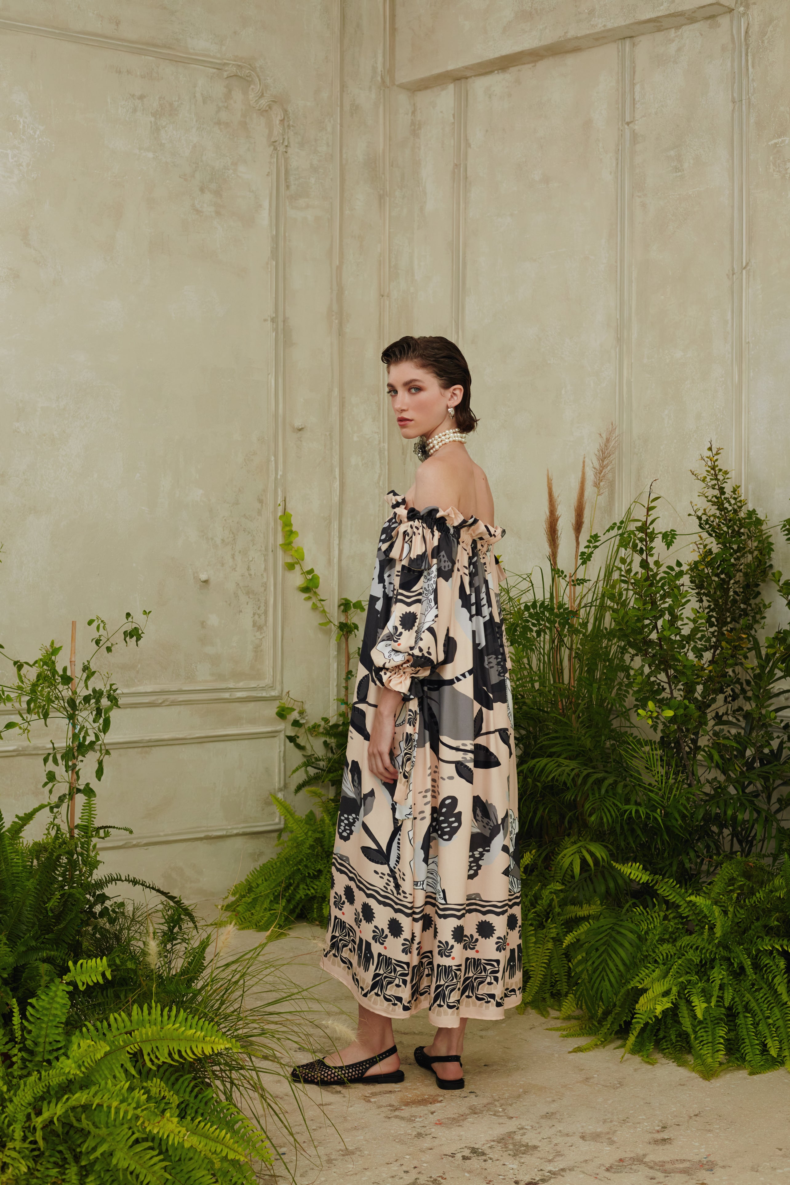 " OFF SHOULDER RAYON "