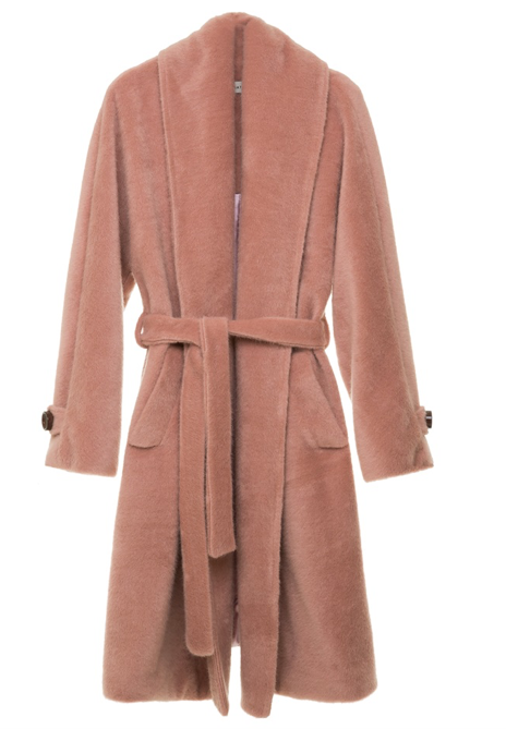 Dusty Pink Mohair Coat