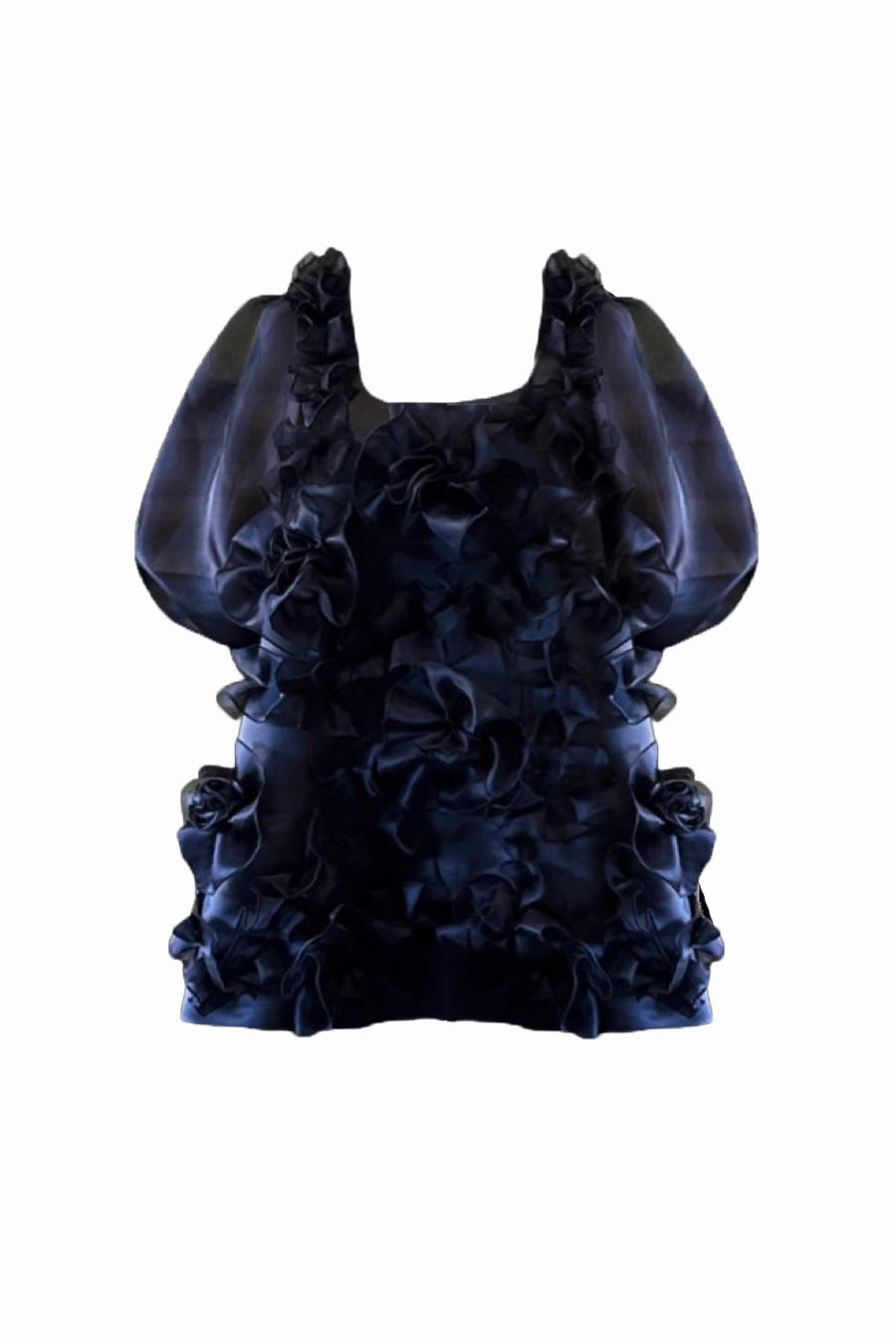 " BLACK FLOWER ORGANZA"