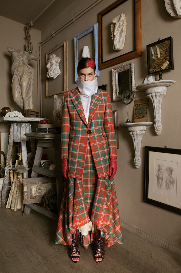 " REDISH TARTAN JACKET"