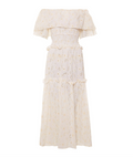 " White Off Shoulder Broderie Dress"